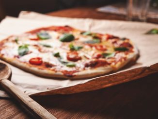 Pizzamiddag med vänner illustration