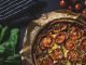 Kreativa pizza toppingar illustration